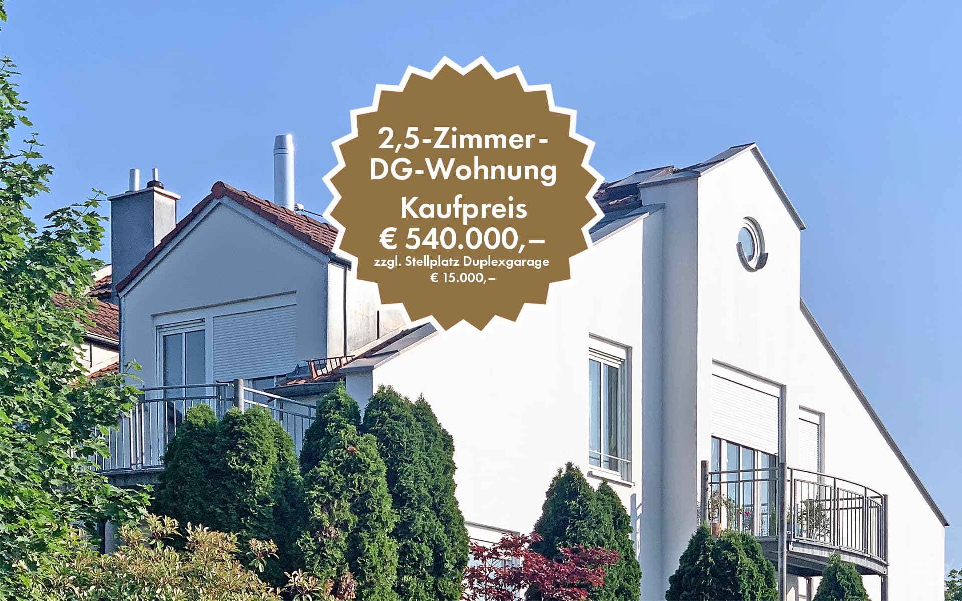 First Class Immobilien München - 2,5-Zimmer-DG-Galerie-Wohnung in München-Trudering