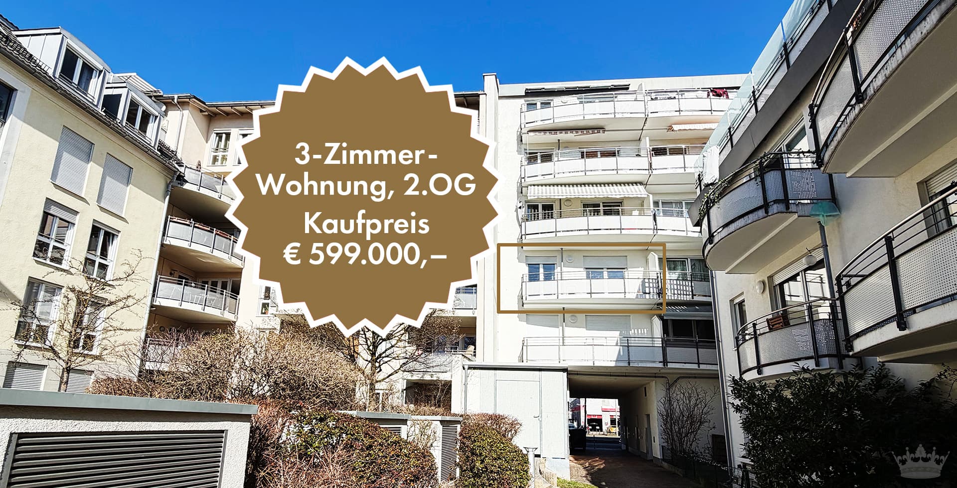 First Class Immobilien München - 3-Zimmer-Wohnung mit Balkon, 2.OG in München-Laim
